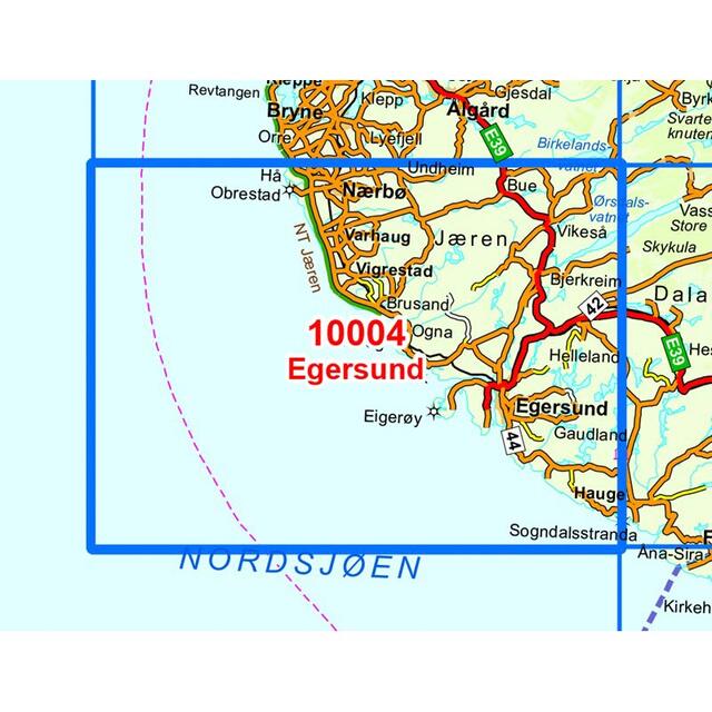 Egersund Nordeca Norge 1:50 000 10004 