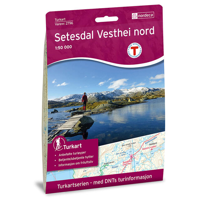 Setesdal Vesthei nord Nordeca Turkart 1:50 000 2796 