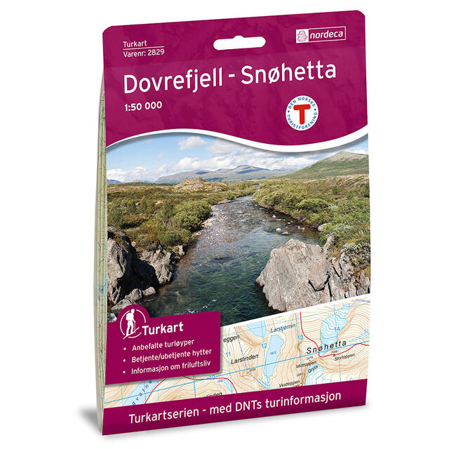 Dovrefjell Snøhetta Nordeca Turkart 1:50 000 2829