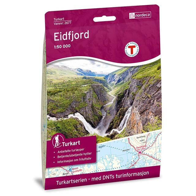 Eidfjord Nordeca Turkart 1:50 000 2677 
