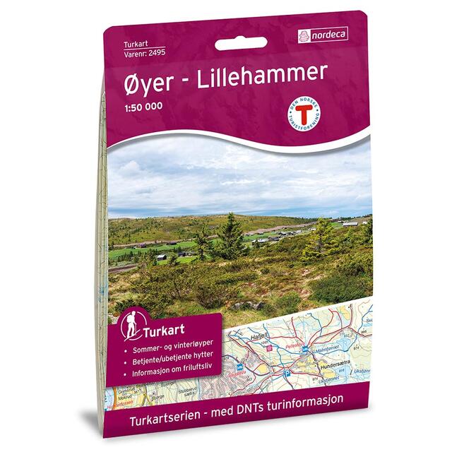 Øyer-Lillehammer Nordeca Turkart 1:50 000 2495