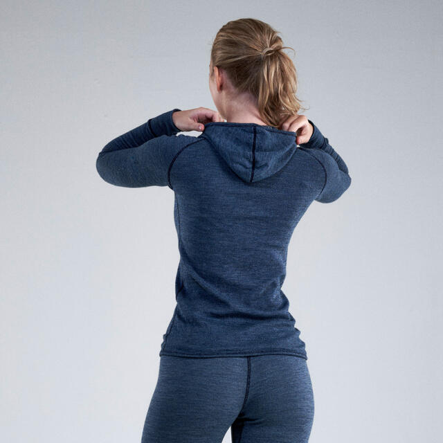 Hettegenser til dame S Devold Kvitegga Merino Hoodie W S 284