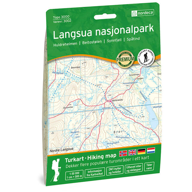 Langsua Nasjonalpark Nordeca Topo 1:50 000 3002