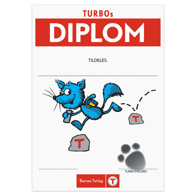 Turbos diplom DNT Barnas Turlag Turbos diplom (hvit)