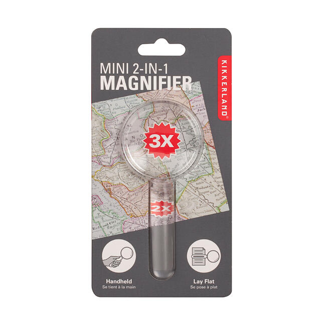 Forstørrelsesglass Kikkerland Mini Dual Magnifier