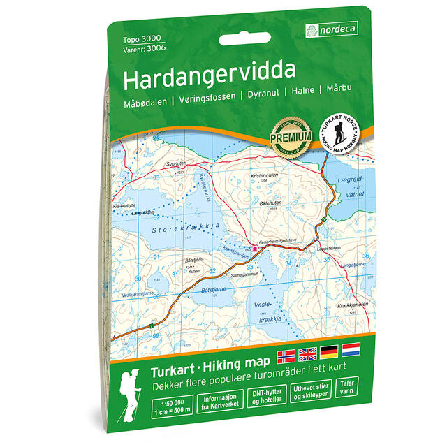 Hardangervidda Nordeca Topo 1:50 000 3006 