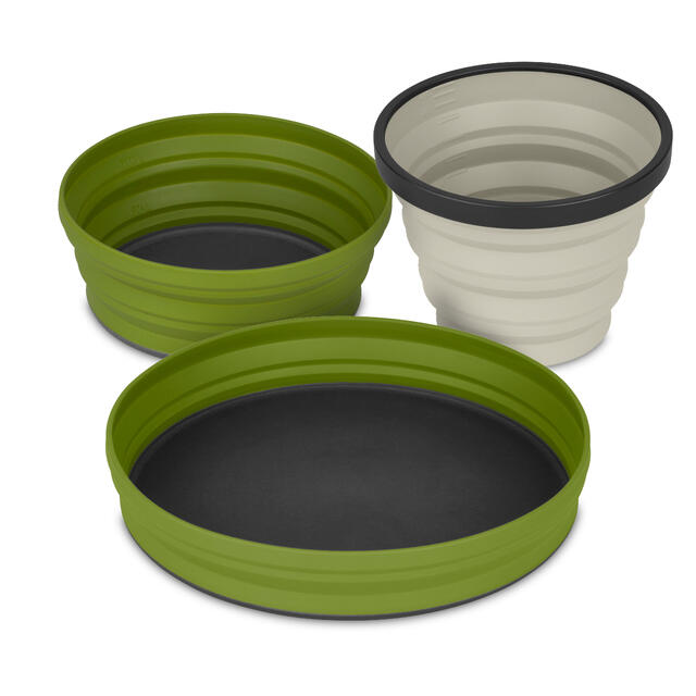 Tallerkensett Sea to Summit X-Set Olive