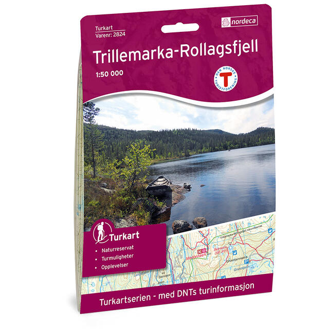 Trillemarka-Rollagsfjell Nordeca Turkart 1:50 000 2824 