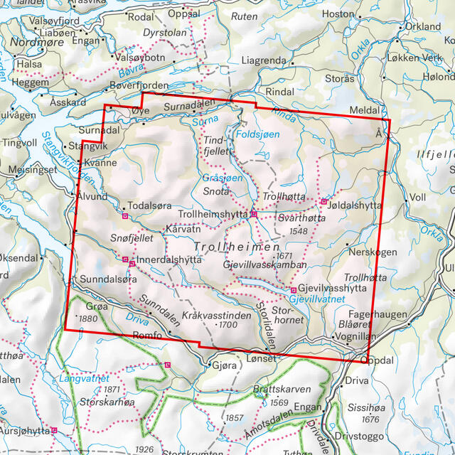 Trollheimen Calazo Turkart 1:50 000