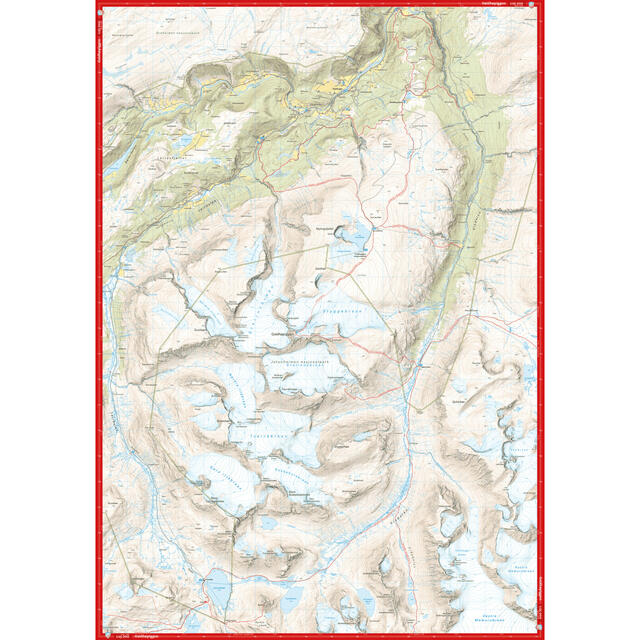 Galdhøpiggen Glittertinden Calazo Høyfjellskart 1:25 000 Jotunheime 