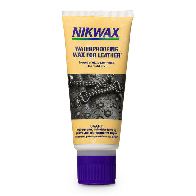 Impregnering for glatt lær 100 ml Nikwax Wax for Leather 100 ml Black
