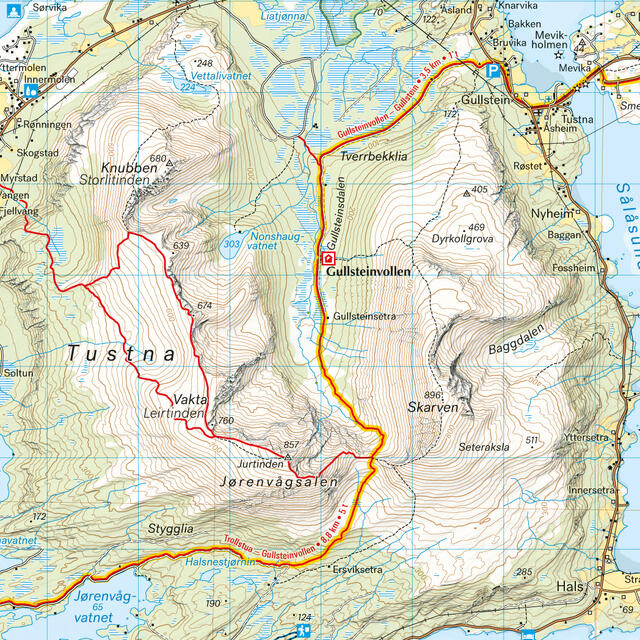 Fjordruta Calazo Turkart 1:50 000