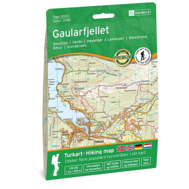 Gaularfjell Nordeca Topo 1:50 000 3040 