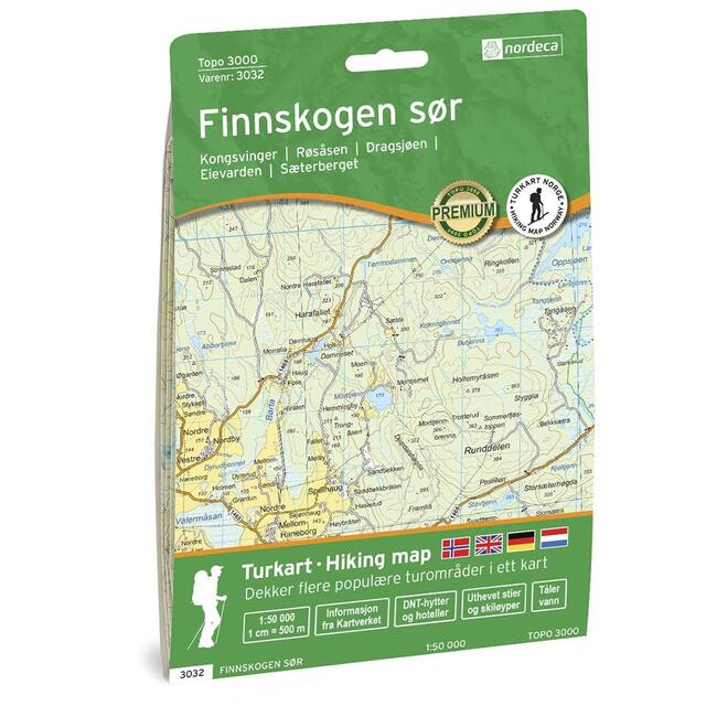 Finnskogen Sør Nordeca Topo 1:50 000 3032 