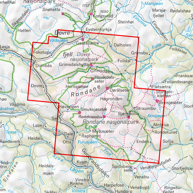 Rondane Calazo Turkart 1:50 000