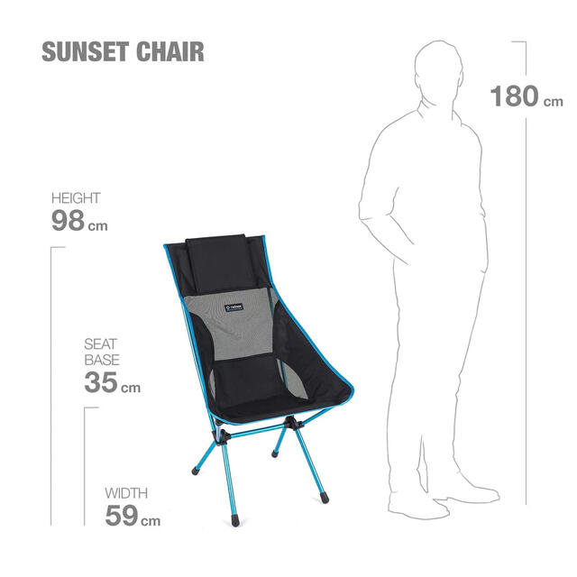 Stol Helinox Sunset Chair BlackBlue 
