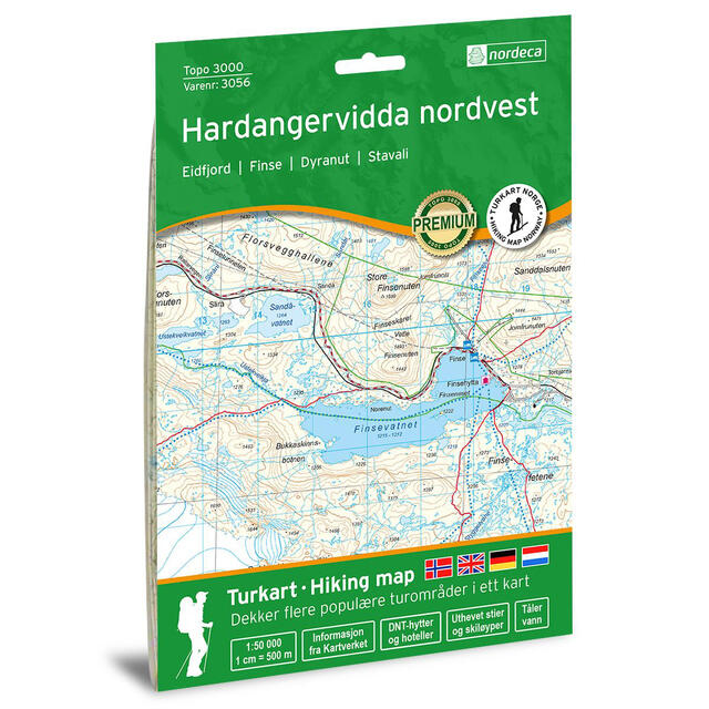 Hardangervidda nordvest Nordeca Topo 1:50 000 3056 