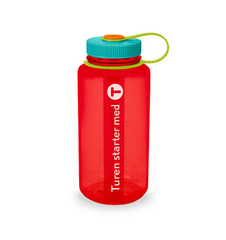 DNT-flaske Nalgene Wide Mouth 1 liter Turen Red