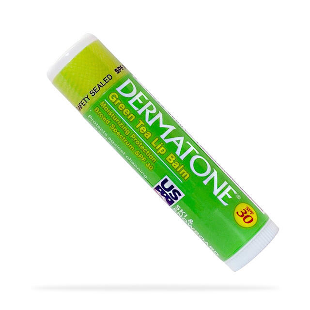 Lepomade med solfaktor 30 Dermatone GreenTea Lip Balm 30