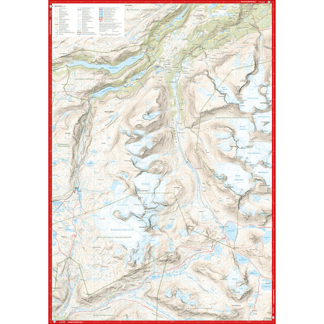 Smørstabbstindan Leirvassbu Calazo Høyfjellskart 1:25 000 Jotunheime 