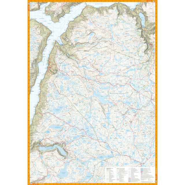 Hardangervidda vest Trolltunga Folgefonn Calazo Turkart 1:50 000 