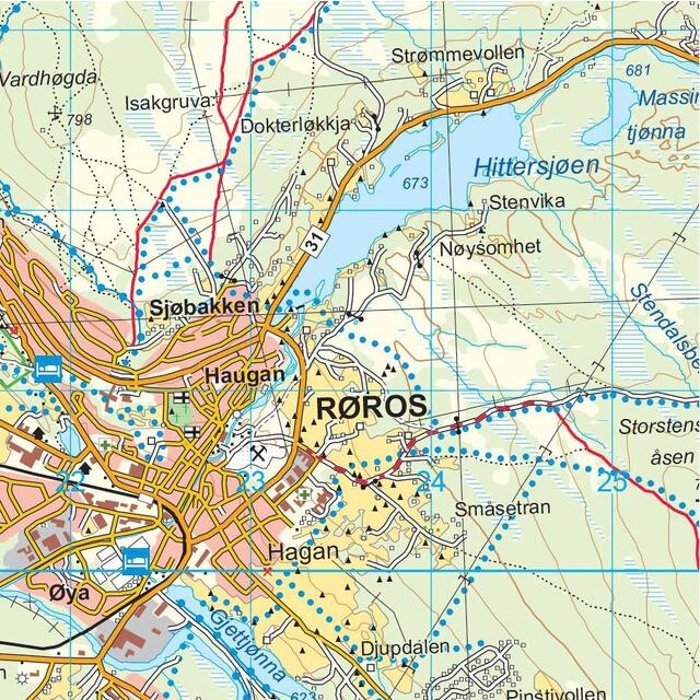 Røros Nordeca Topo 1:50 000 3052 - DNTbutikken