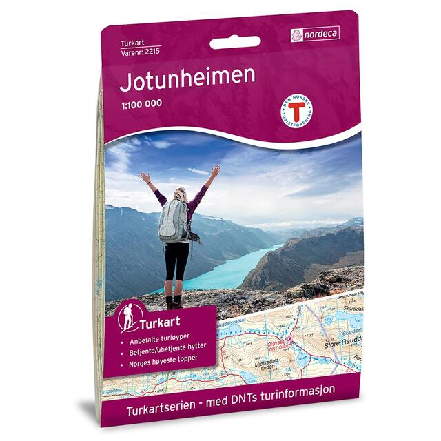 Jotunheimen Nordeca Turkart 1:100 000 2215 