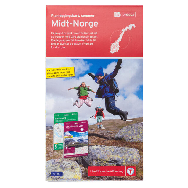 Planleggingskart Midt-Norge Nordeca 4372 Midt-Norge Sommer