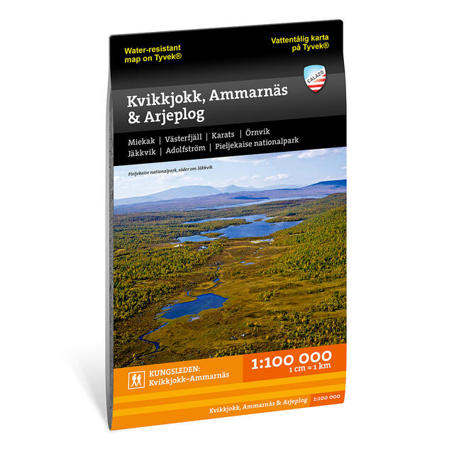 Sverige: Kvikkjokk Ammarnäs Arjeplog Calazo Turkart 1:100 000 
