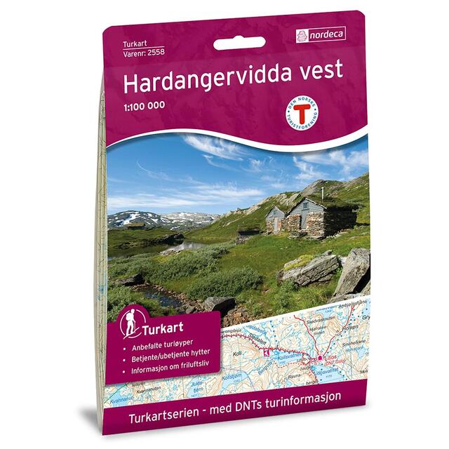 Hardangervidda vest Nordeca Turkart 1:100 000 2558 