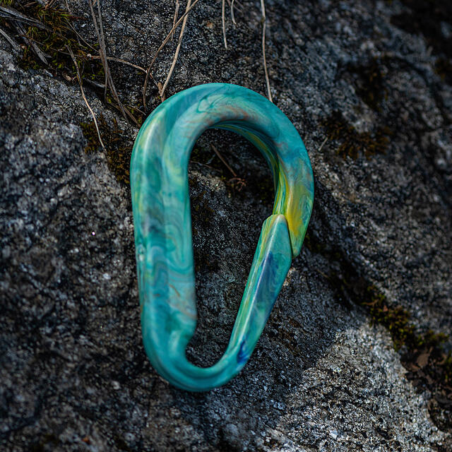 Utstyrskarabiner Plasteriet Karabinkrok TurquoiseMix