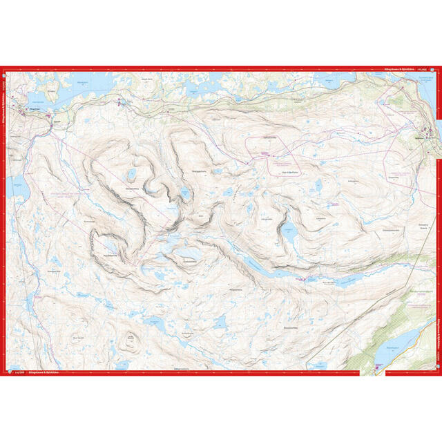 Sverige: Abisko–Riksgränsen Calazo Høyfjellskart 1:25 000 