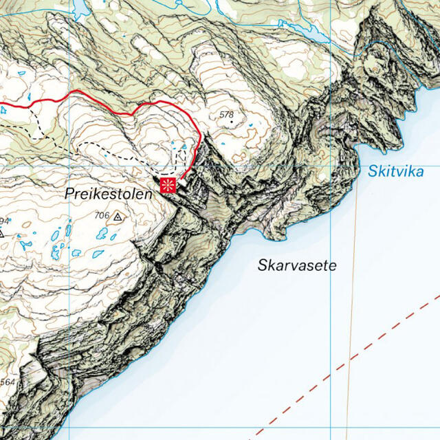 Preikestolen Calazo Høyfjellskart 1:20 000 