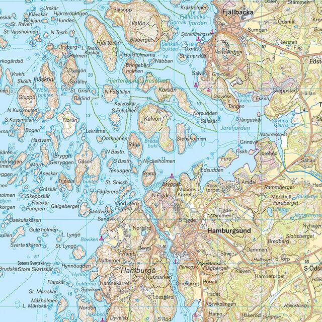 Sverige: Norra Bohuslän Calazo Skjærgårdskart 1:50 000 Bohuslede