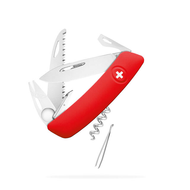 Lommekniv med flåttfjerner Swiza TT05 Red