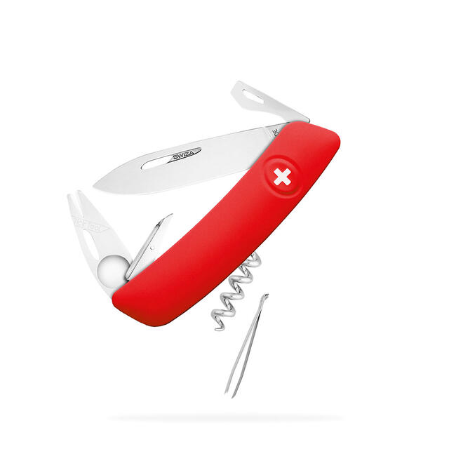 Lommekniv med flåttfjerner Swiza TT03 Red