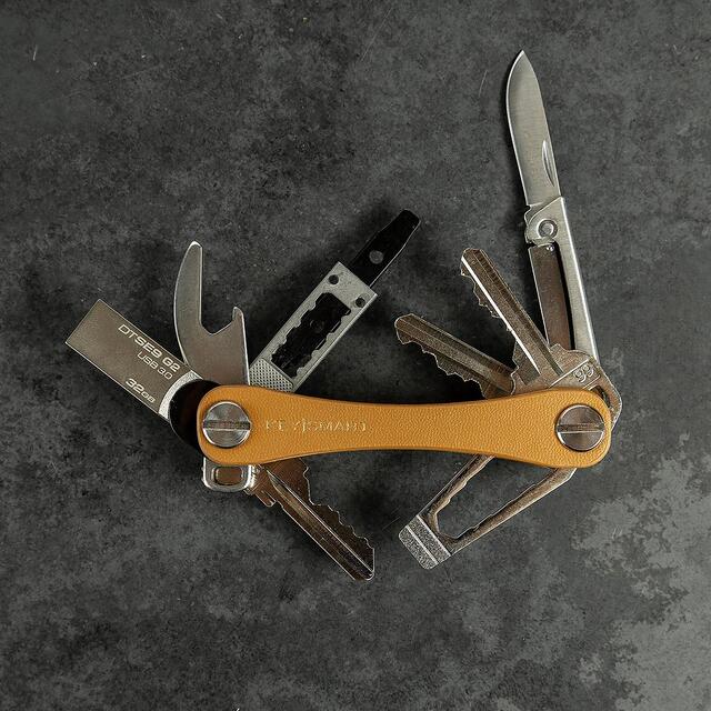 Nøkkelknippe KeySmart Tan Leather