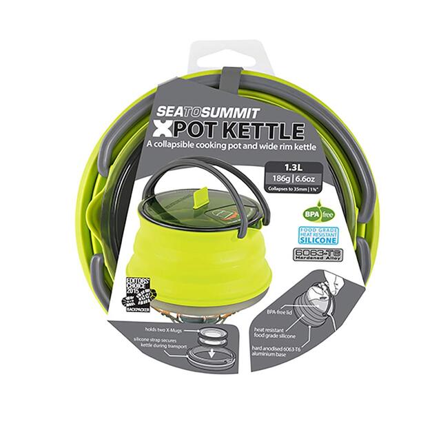 Sammenleggbar kjele Sea to Summit X-Kettle 1,3 liter Lime