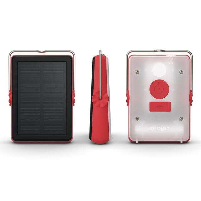 Solcellelykt med USB-lader Bright Start+ BerryRed