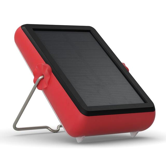 Solcellelykt med USB-lader Bright Start+ BerryRed 