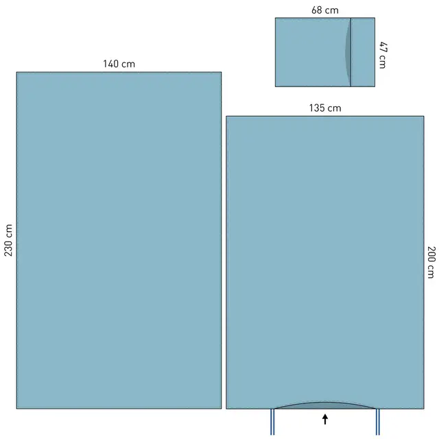 Sengetøy i silke DNT Sengetøy Silke LightBlue 