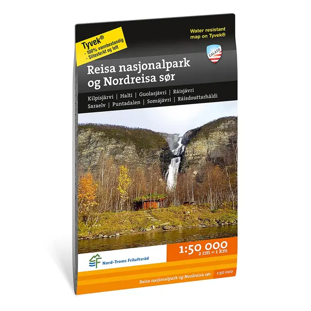Reisa nasjonalpark Nordreisa sør Calazo Turkart 1:50 000 