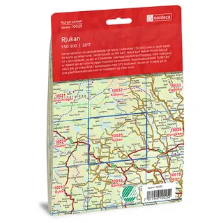 Rjukan Nordeca Norge 1:50 000 10025