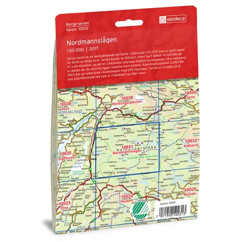Nordmannsl&#229;gen Nordeca Norge 1:50 000 10031