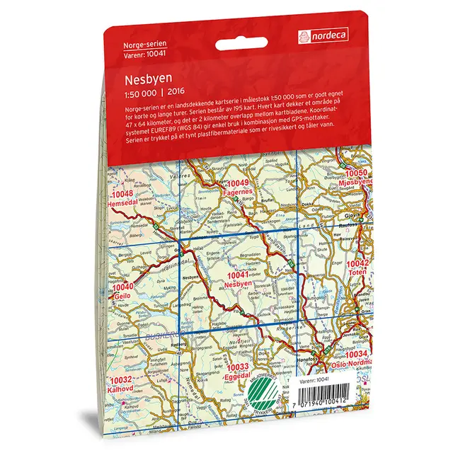 Nesbyen Nordeca Norge 1:50 000 10041 