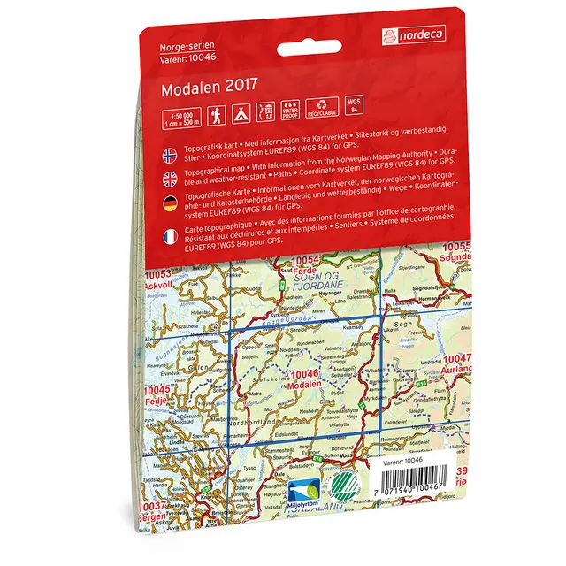 Modalen Nordeca Norge 1:50 000 10046 