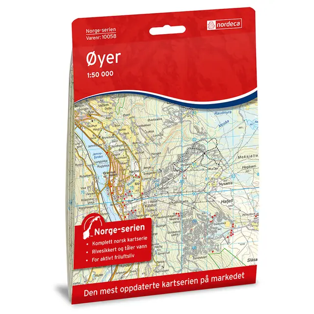 Øyer Nordeca Norge 1:50 000 10058 