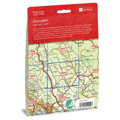 Osensj&#248;en Nordeca Norge 1:50 000 10059