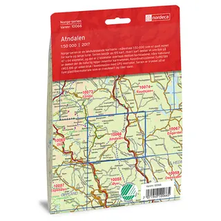 Atndalen Nordeca Norge 1:50 000 10066