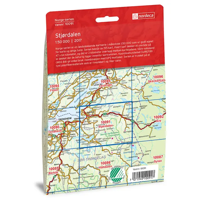 Stjørdalen Nordeca Norge 1:50 000 10091 